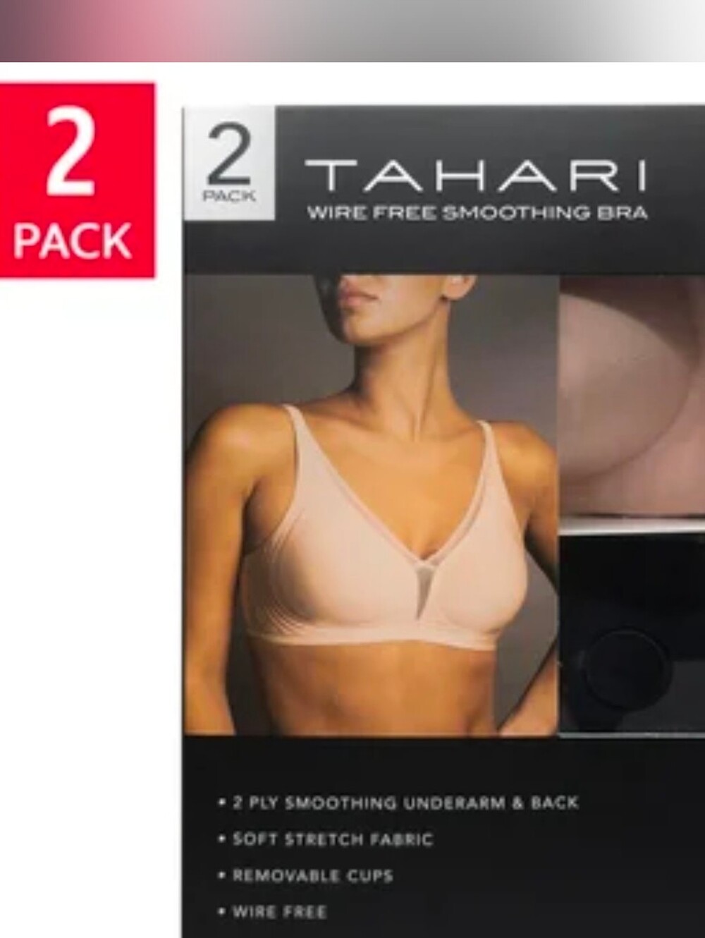 Nib Tahari Nude Wire-Free Smoothing Bra - Light Nude